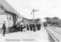Hareskov station. Postkort ca. 1908
