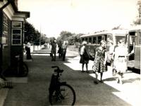 Harpelunde station med skoletog 1960