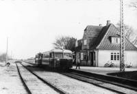 Toriig station med skinnebus 1940