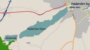 Haderslev Dams udstrækning og placering